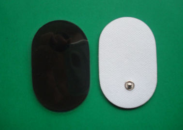 أسود / أبيض 50 * 80MM البيضاوي الشكل / الوسادة الكهربائي لآلة العلاج الرقمية، غير المنسوجة وسادات وحدة عشرات