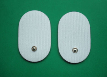 أسود / أبيض 50 * 80MM البيضاوي الشكل / الوسادة الكهربائي لآلة العلاج الرقمية، غير المنسوجة وسادات وحدة عشرات