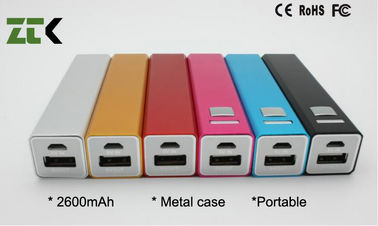 2600mAh لأحمر الشفاه البسيطة بنك الطاقة العالمي للهاتف المحمول / آي بود