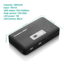 موبايل بطارية احتياطية كاتب شاحن 7800MAH سيارة السريع مع مصباح يدوي LED