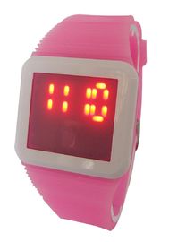 جدي مربّع led Digital wristwatch سليكوون نطاق قبل الظّهر بعد الظّهر ساعة لهبة