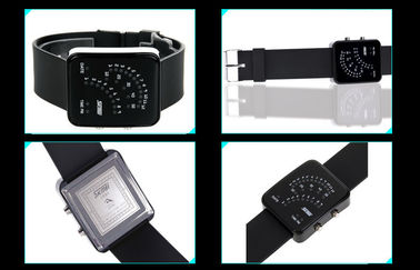 أسود 12/24 ساعة led Digital wristwatch سبيكة حالة لمراهق