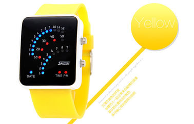 أسود 12/24 ساعة led Digital wristwatch سبيكة حالة لمراهق