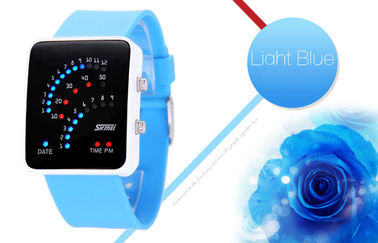 أسود 12/24 ساعة led Digital wristwatch سبيكة حالة لمراهق