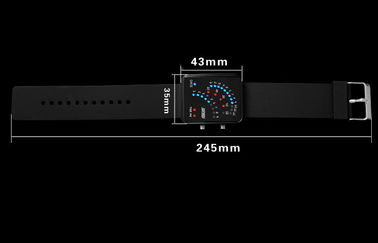 أسود 12/24 ساعة led Digital wristwatch سبيكة حالة لمراهق