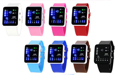 قرنفليّ سليكوون led Digital wristwatch el backlight ساعة ثنائيّ مزدوج