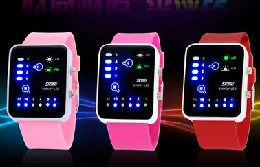 قرنفليّ سليكوون led Digital wristwatch el backlight ساعة ثنائيّ مزدوج