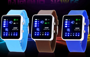 قرنفليّ سليكوون led Digital wristwatch el backlight ساعة ثنائيّ مزدوج